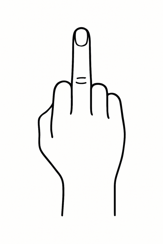 Mittelfinger QR Code T-Shirt